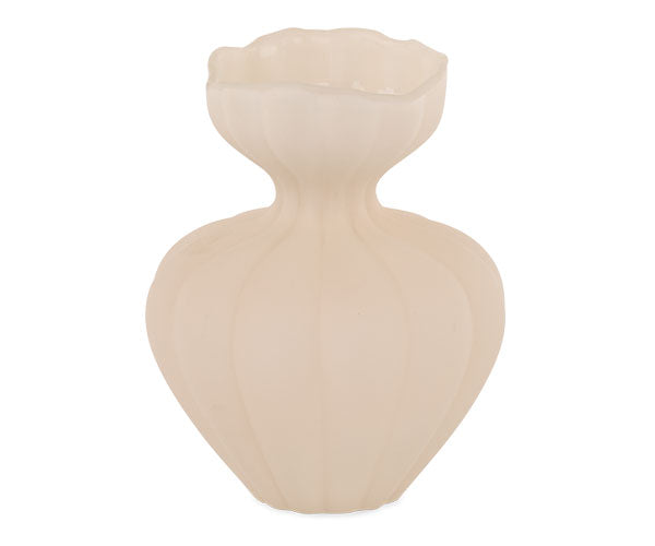 Vaso in vetro avorio| Tono su tono