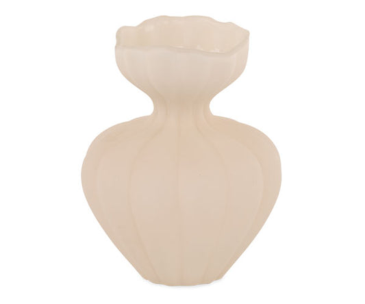 Vaso in vetro avorio| Tono su tono