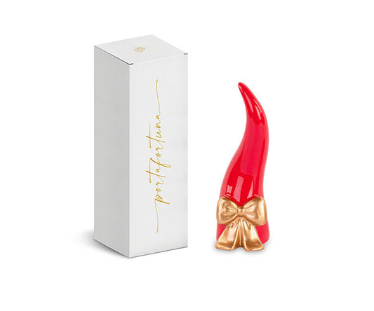 Corno rosso con fiocco