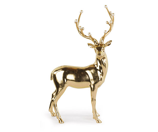 Cervo oro con perle