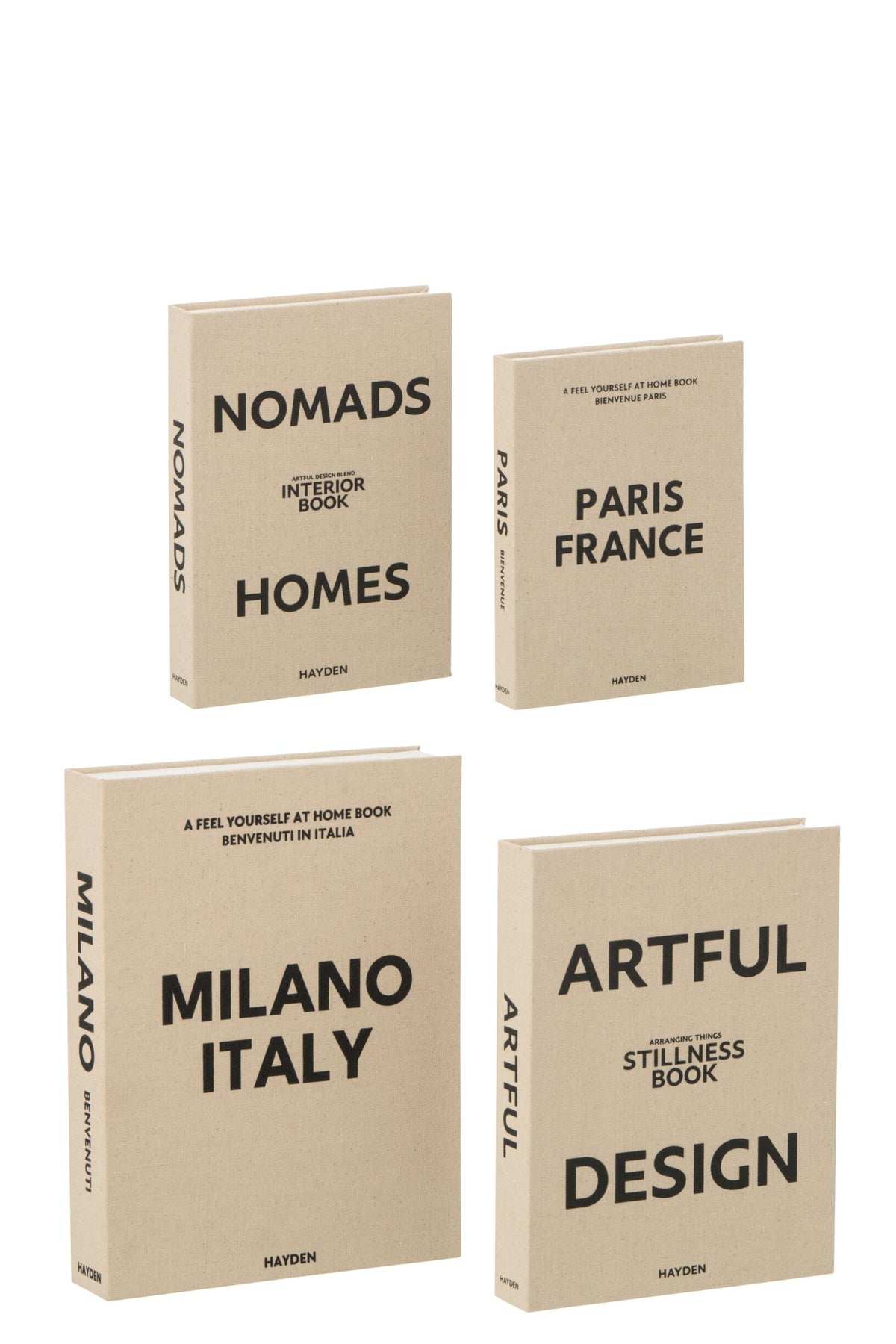 Scatola  contenitore libro con scritte