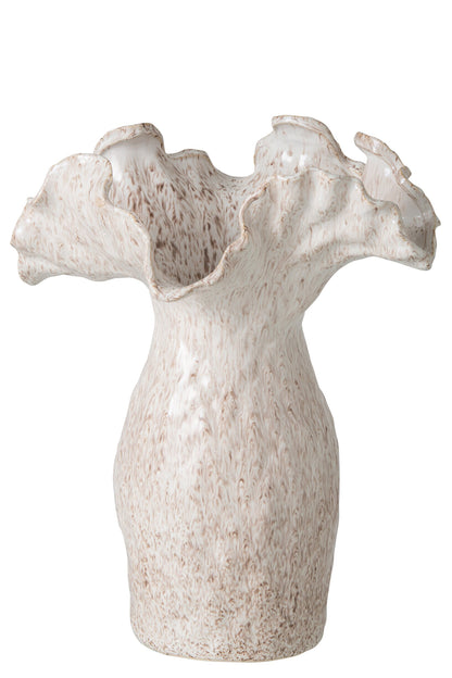 Vaso decorato beige chiaro
