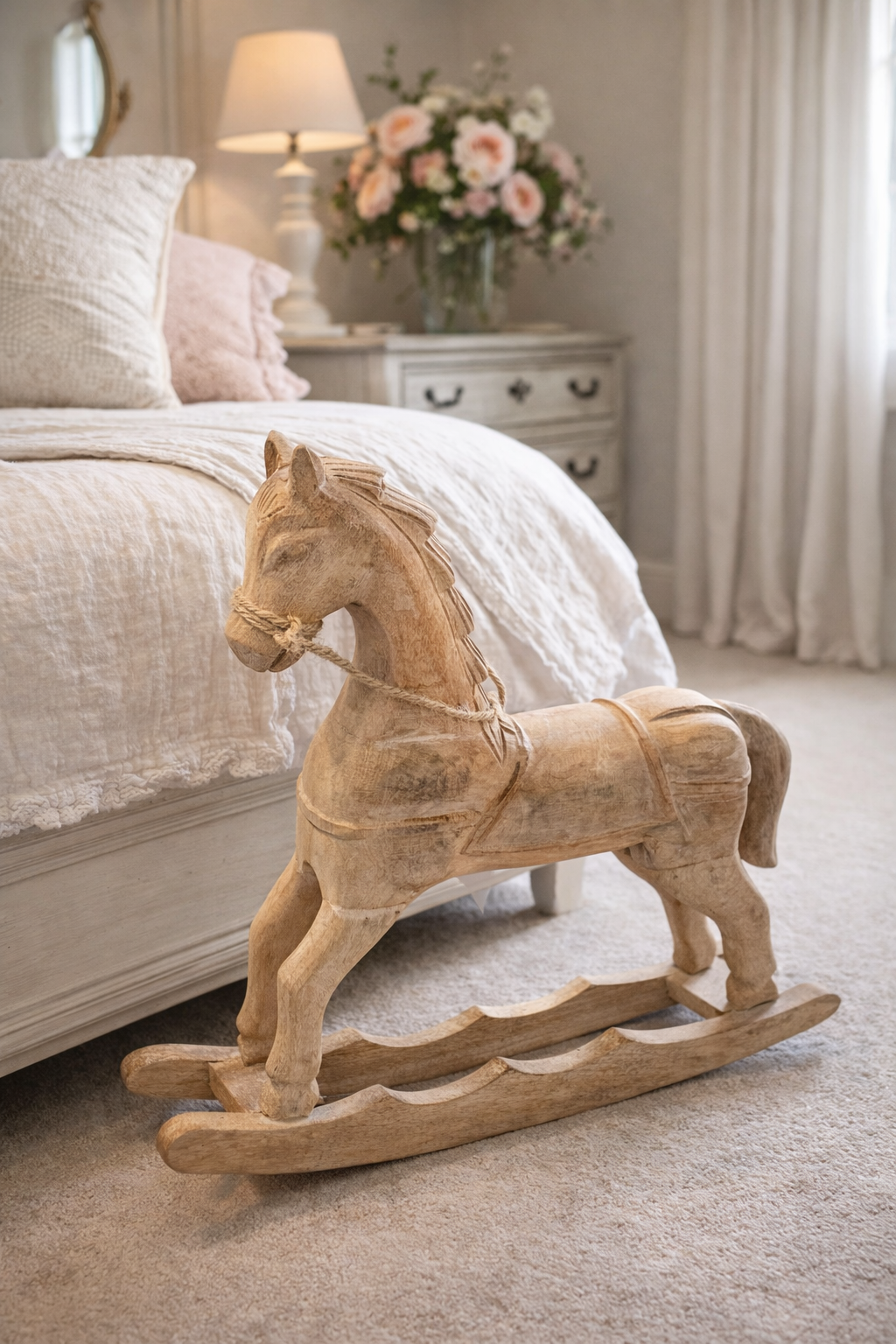 Cavallo a dondolo in legno|Bruco