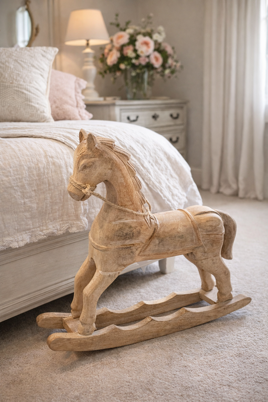Cavallo a dondolo in legno|Bruco