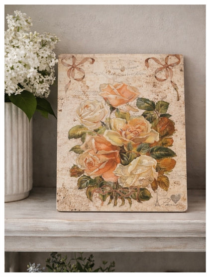 Quadro rettangolare con rose vintage|L'Arte di Nacchi