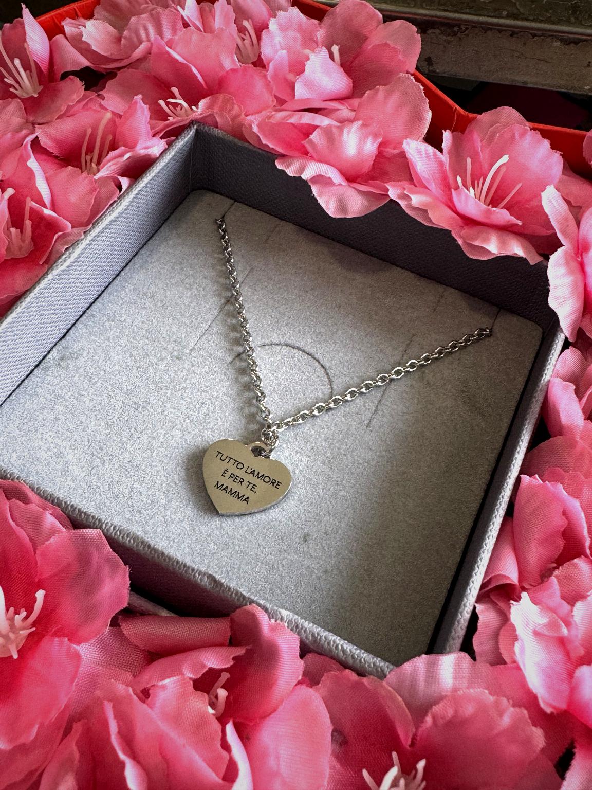 Box cuore con bracciale per la Mamma