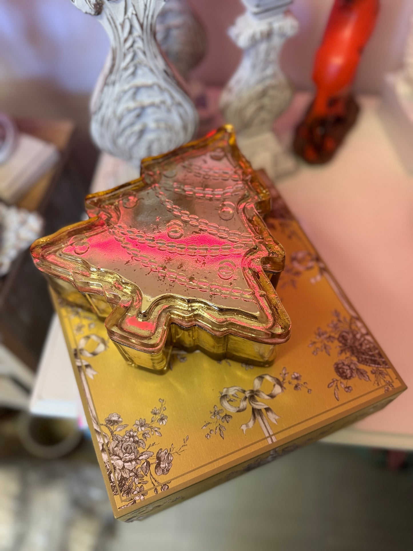 Candela natalizia a forma di albero dorata| Blanc Mariclo