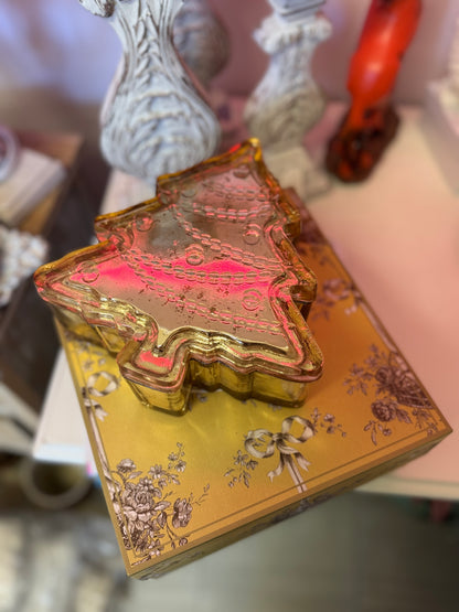 Candela natalizia a forma di albero dorata| Blanc Mariclo