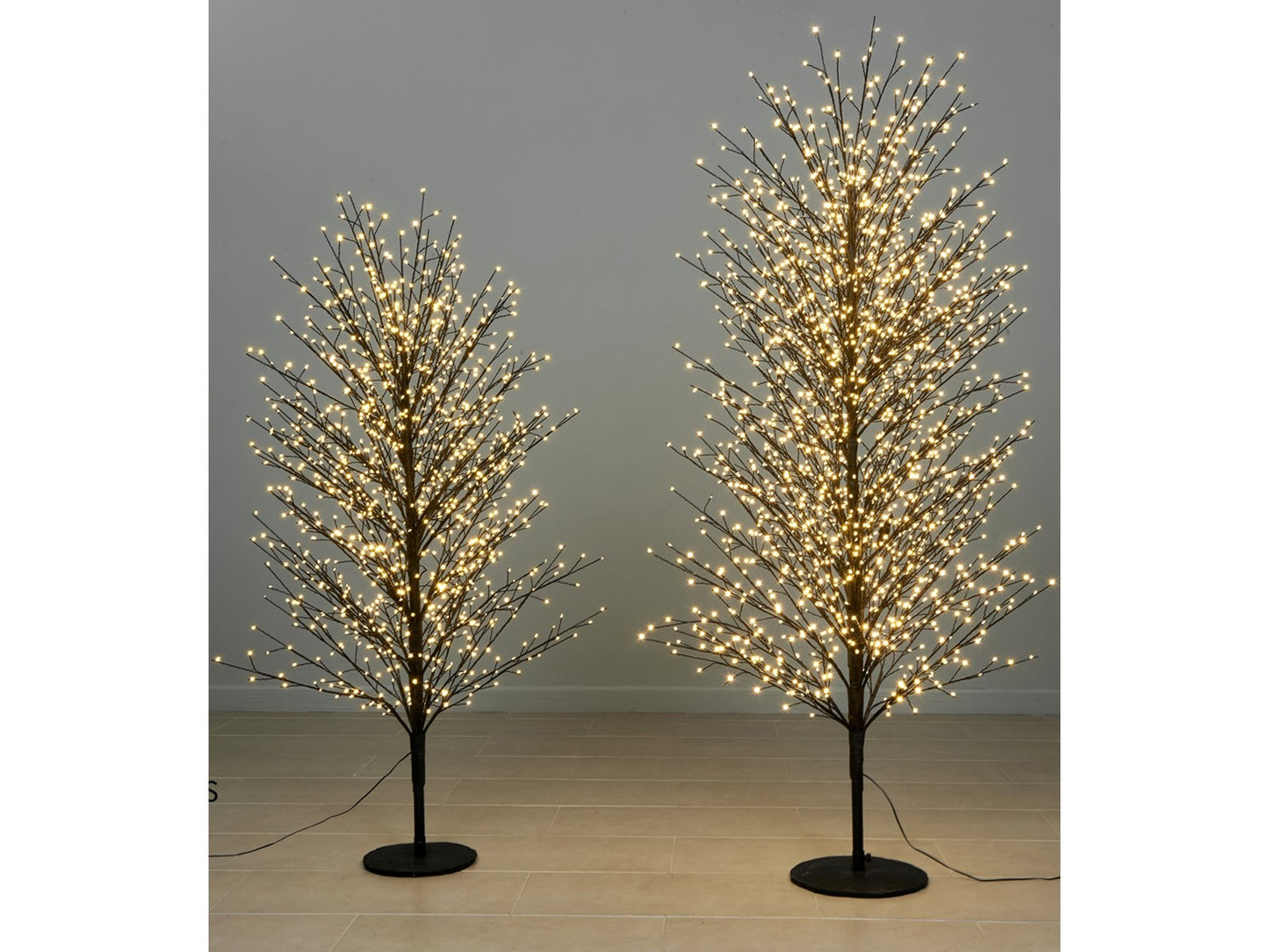 Albero nero con rami led oro 180h