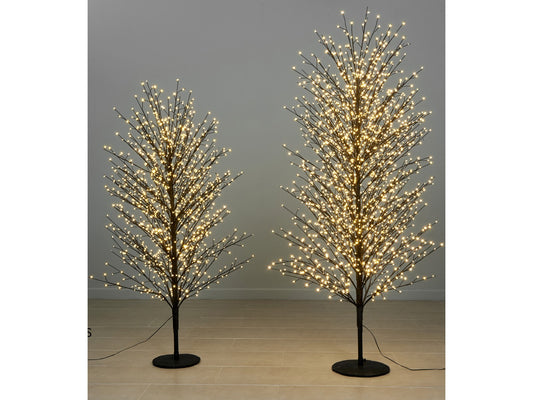 Albero nero con rami led oro 180h