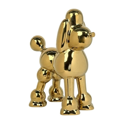 Cagnolino in ceramica dorato | L'Arte di Nacchi