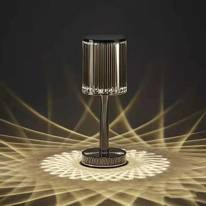 Lampada touch da tavolo diamantata nera|Plathea
