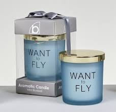 Candela colorata in vetro "Enjoy your life" 8h| Belda