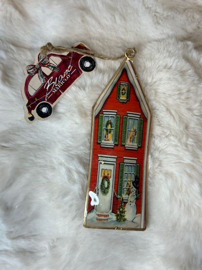 CASETTA IN LATTA-decoro di Natale