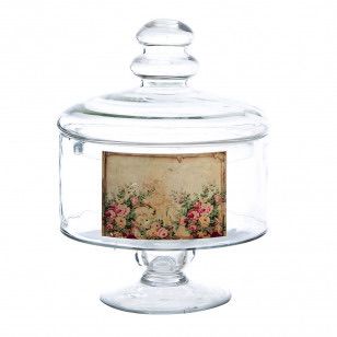 Barattoli in vetro con stampa rose|Blanc Mariclò