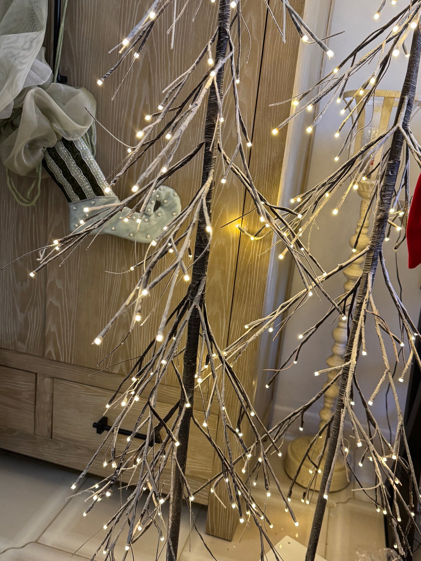 Albero bianco con led effetto neve  150cm| Carta I Bassanesi