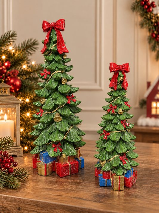 Albero di Natale brillantinato in resina h40-30| L'Arte di Nacchi