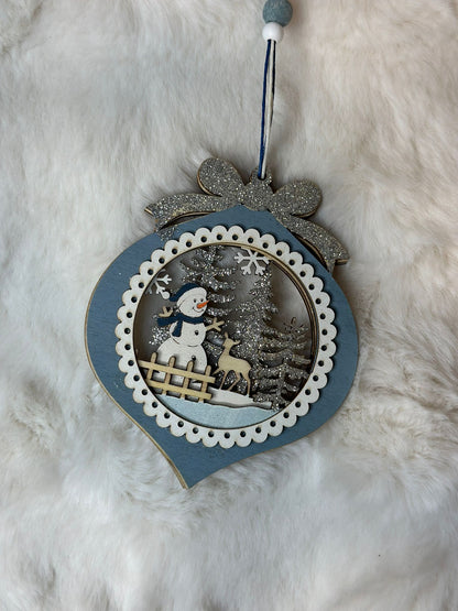 DECORO PER ALBERO DI NATALE IN LEGNO