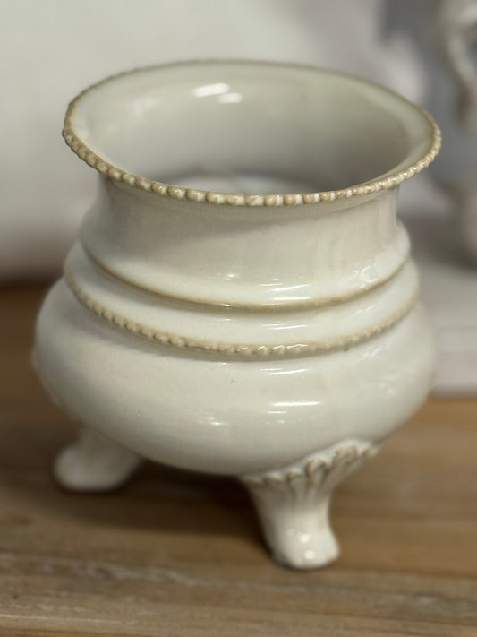 Vaso bianco in ceramica| Bruco