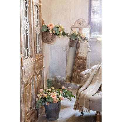 Specchio con struttura bianca vintage 60x46x170cm| Blanc Mariclò