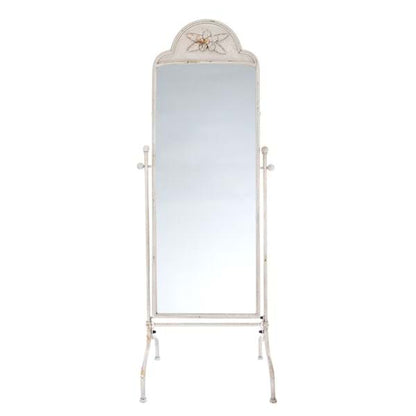 Specchio con struttura bianca vintage 60x46x170cm| Blanc Mariclò