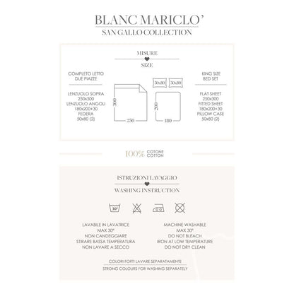 COMPLETO LETTO 2 PIAZZE| BLANC MARICLO