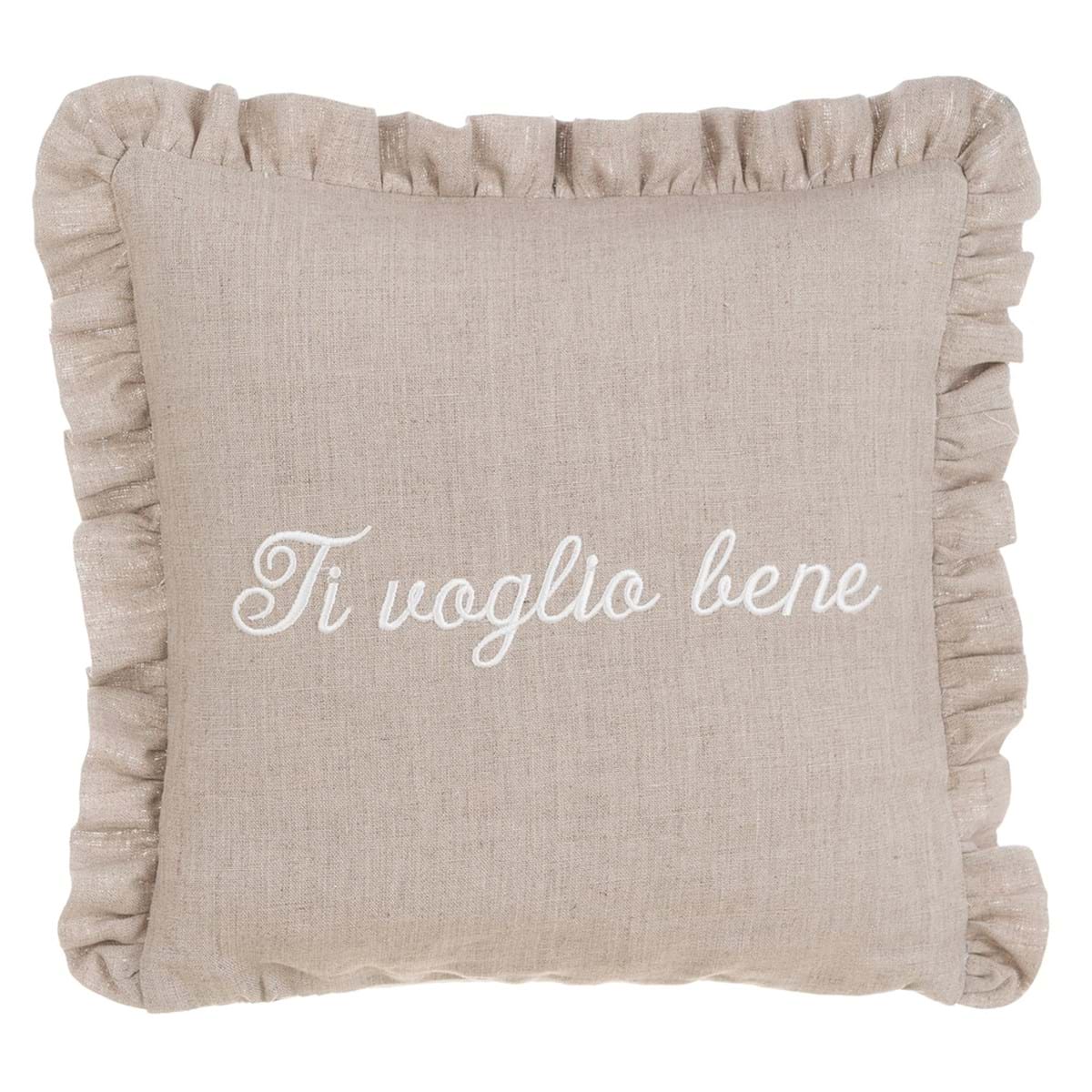 Cuscino "Ti voglio bene" in lino | Blanc Mariclò