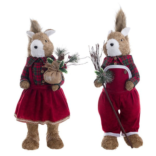 Scoiattoli Natalizi decorazione peluche 68h| Blanc Mariclò