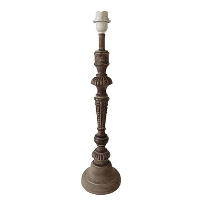 Base lume in legno scuro 60,5-54,5h | Blanc Mariclò