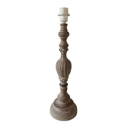 Base lume in legno scuro 60,5-54,5h | Blanc Mariclò