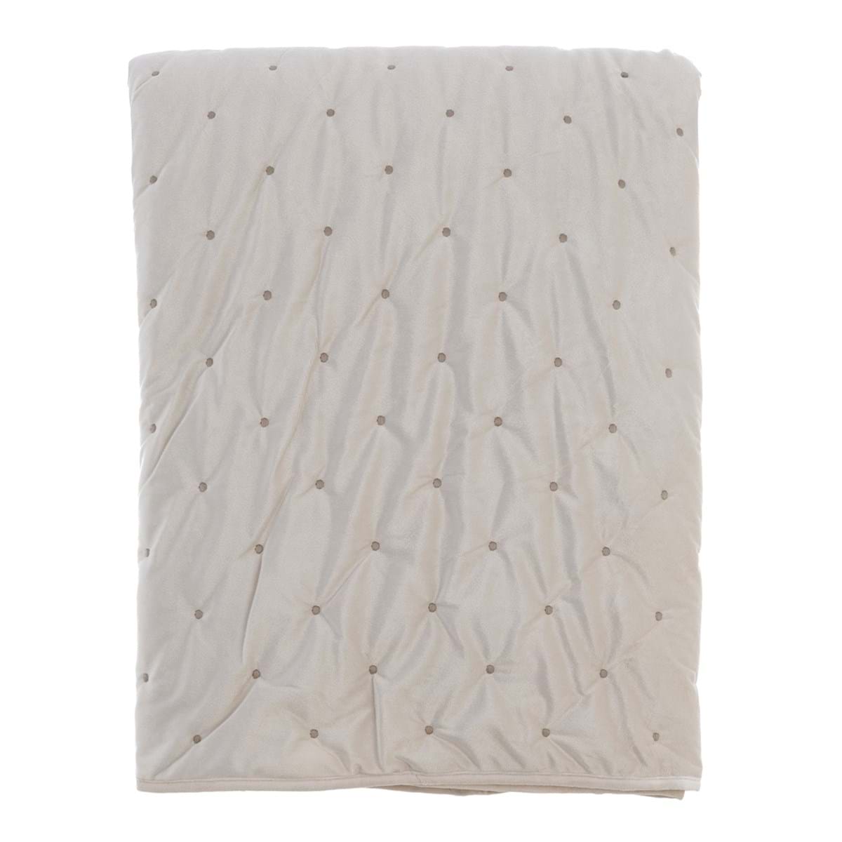 Trapunta singola panna in velluto