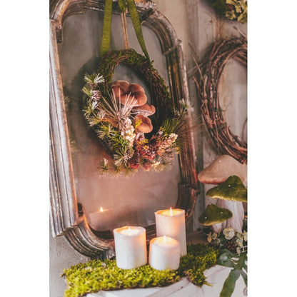 Ghirlanda decorativa in legno con fantasia autunnale 37h| Blanc Mariclò