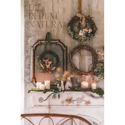 Ghirlanda decorativa in legno con fantasia autunnale 37h| Blanc Mariclò