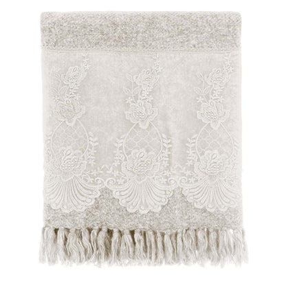Copritutto beige con pizzo 135x175| Blanc Mariclò
