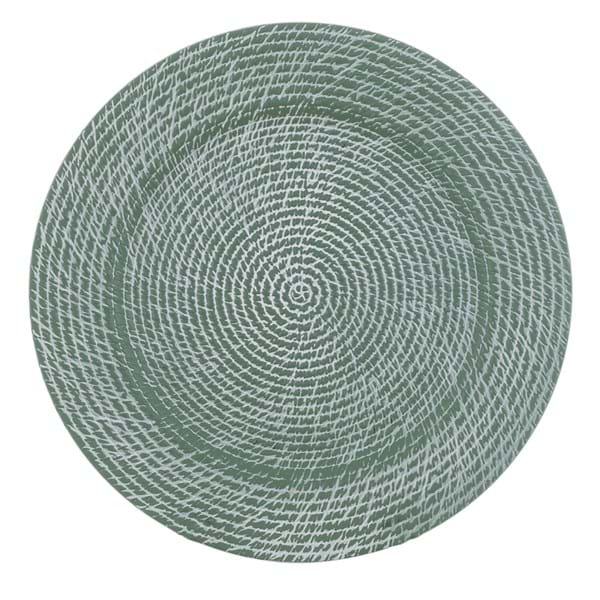 Sotto piatto verde decorativo d.32 | Blanc Mariclò