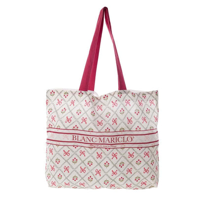 Shopper Natalizia beige e rossa con 3 Canovacci 50x70cm| Blanc Mariclò