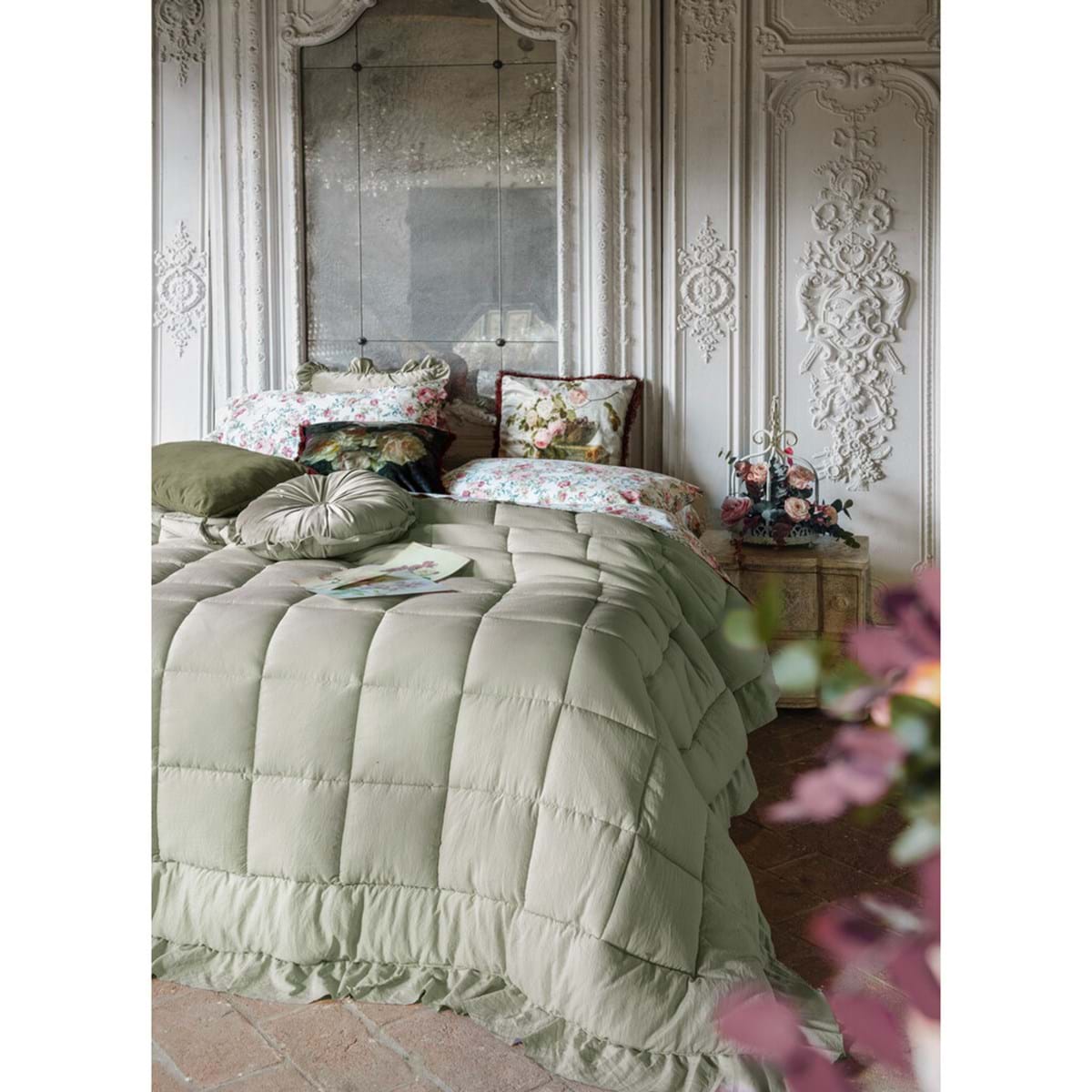 Trapunta 1 piazza verde chiaro 180 x 260h