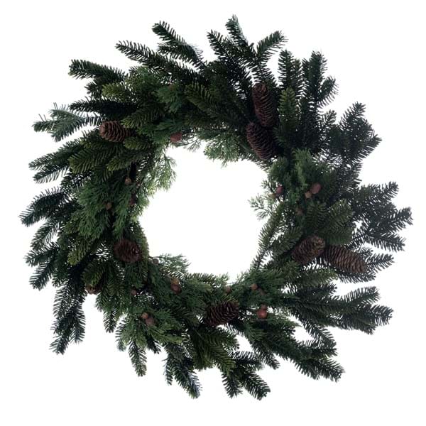 Decoro Natalizio Ghirlanda con pigne 71x15cm| Blanc Mariclò