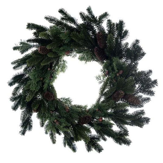 Decoro Natalizio Ghirlanda con pigne 71x15cm| Blanc Mariclò