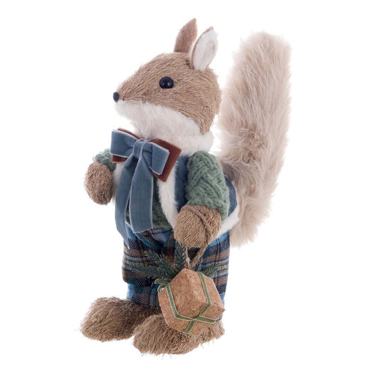 Decoro Natalizio Scoiattolo 15x18x32cm| Blanc Mariclò