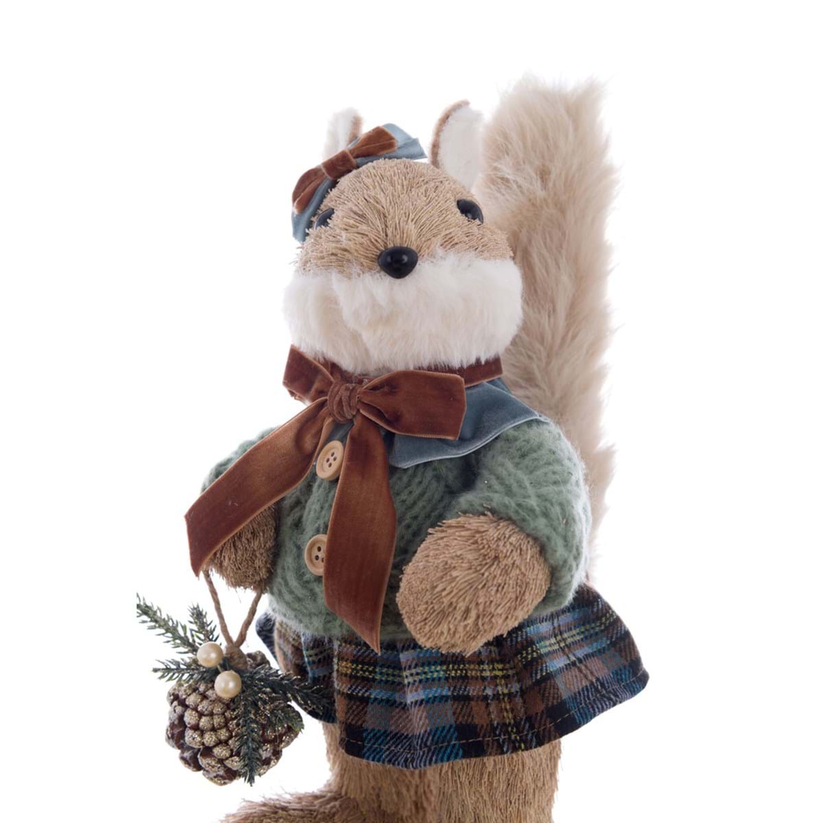 Decoro Natalizio Scoiattolo 15x18x32cm| Blanc Mariclò