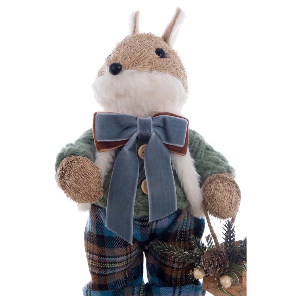 Decoro Natalizio Scoiattolo 15x18x32cm| Blanc Mariclò