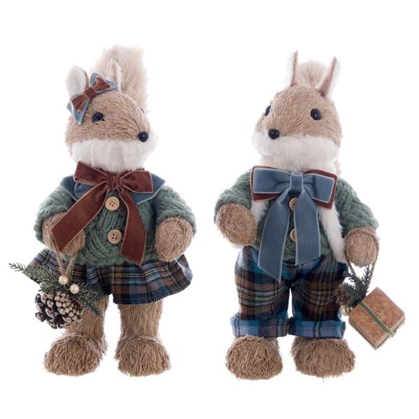 Decoro Natalizio Scoiattolo 15x18x32cm| Blanc Mariclò