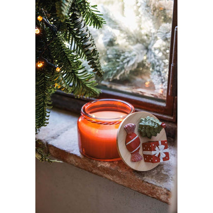 Candela profumata natalizia verde e rossa