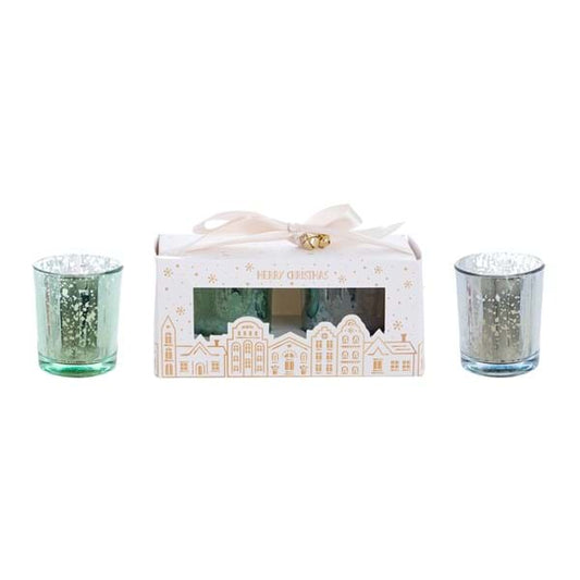 Set 2 candele natalizie con confezione regalo