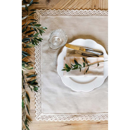 Tovaglia con pizzo 160 x 280| Blanc Mariclò