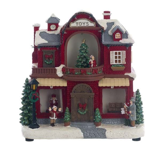 Villaggio di Natale in resina 23x14x23cm | Blanc Mariclò