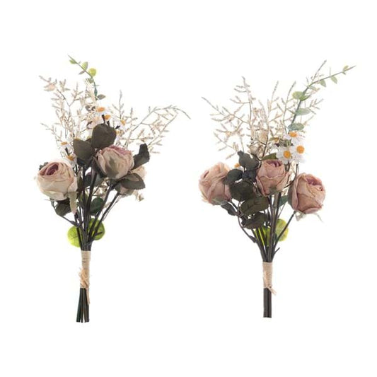 Decoro floreale bianco e ruggine h.38cm | Blanc Mariclò