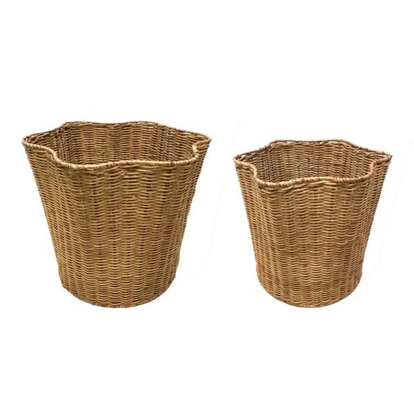 Cestni rotondi in rattan| Blanc Mariclò