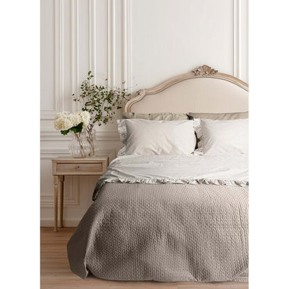 Completo letto beige a righe 1p1/ 2 con gala gala 200x290cm| Blanc Mariclò